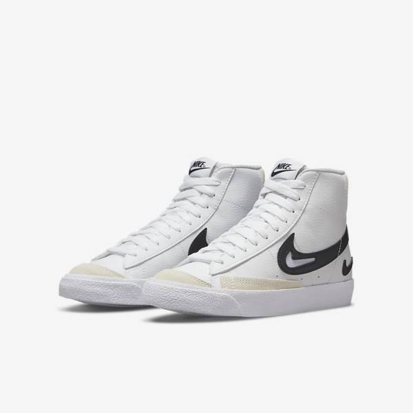 Nike Blazer Older Dječje Tenisice Bijele Crne | NK857OAZ