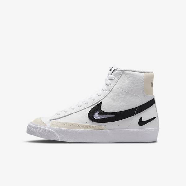 Nike Blazer Older Dječje Tenisice Bijele Crne | NK857OAZ