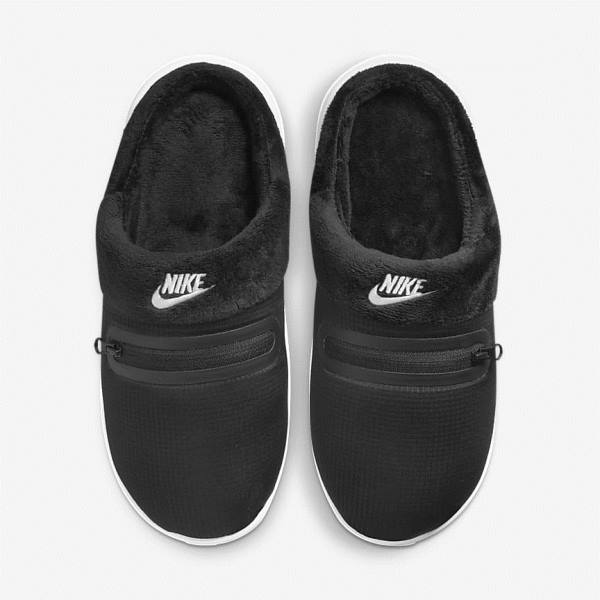 Nike Burrow Slipper Ženske Tenisice Crne Bijele | NK035HSM