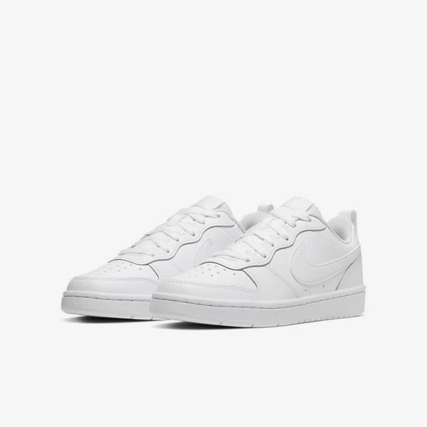 Nike Court Borough Low 2 Older Dječje Tenisice Bijele | NK857ZPN