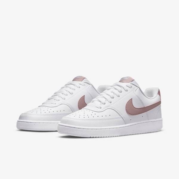 Nike Court Vision Low Next Nature Ženske Tenisice Bijele Roze | NK839MVO