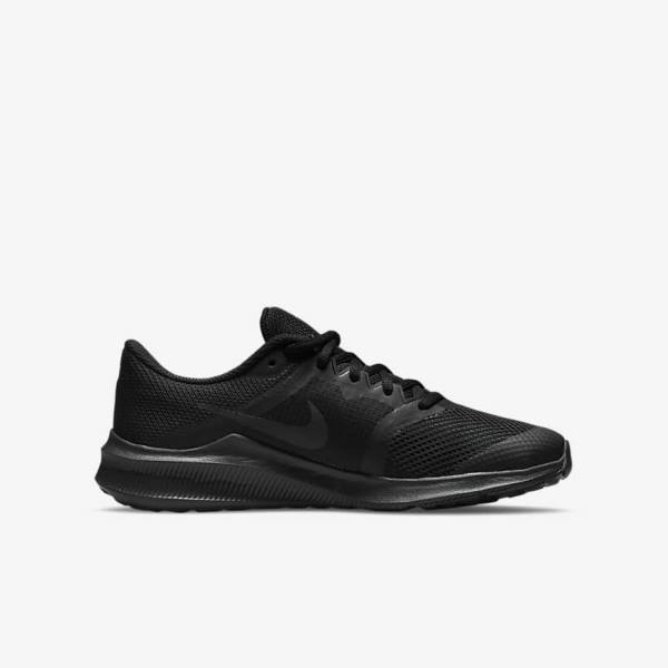 Nike Downshifter 11 Older Road Dječje Tenisice Crne Tamno Sive | NK618SGH