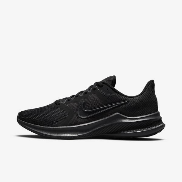 Nike Downshifter 11 Road Ženske Tenisice Za Trčanje Crne Sive Tamno Sive | NK374LGO