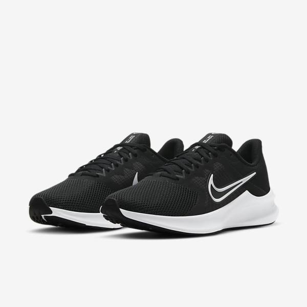 Nike Downshifter 11 Road Ženske Tenisice Za Trčanje Crne Tamno Sive Bijele | NK632BMQ