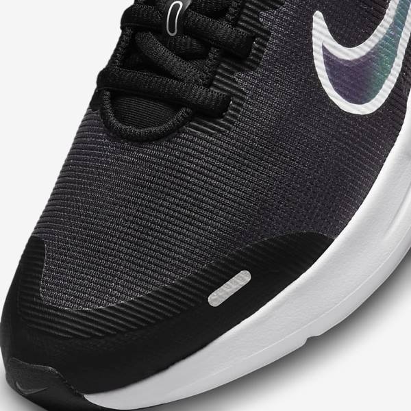 Nike Downshifter 12 Older Road Dječje Tenisice Za Trčanje Crne Tamno Sive Bijele | NK169DZR