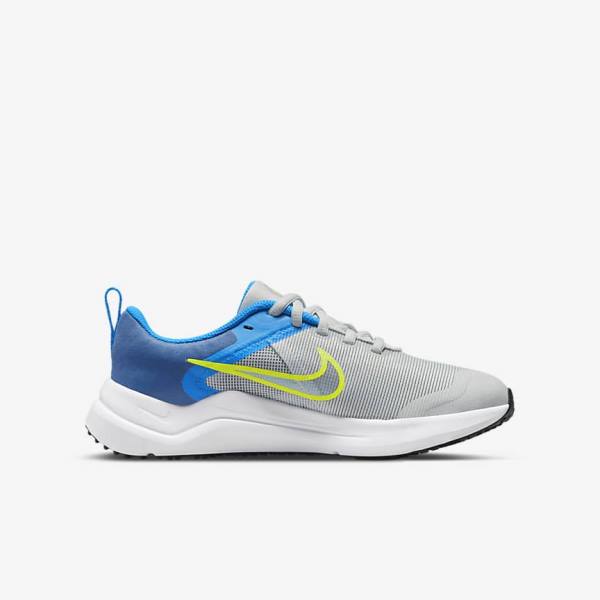 Nike Downshifter 12 Older Road Dječje Tenisice Za Trčanje Sive Plave Sive Tamnoplave Sive | NK319KLS