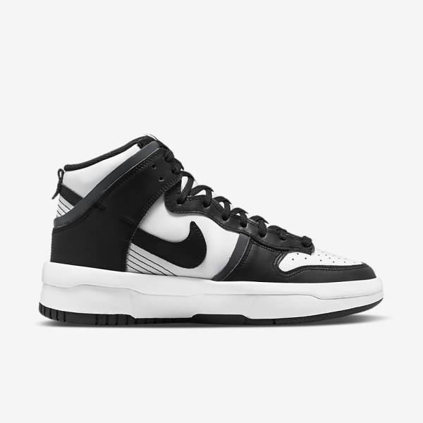 Nike Dunk High Up Ženske Tenisice Bijele Tamno Sive Crne | NK802SWY