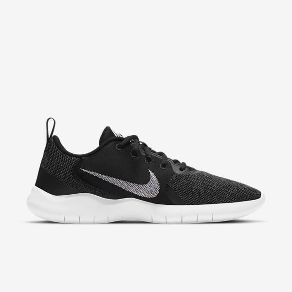 Nike Flex Experience Run 10 Road Ženske Tenisice Za Trčanje Crne Tamno Sive Bijele | NK893ODC