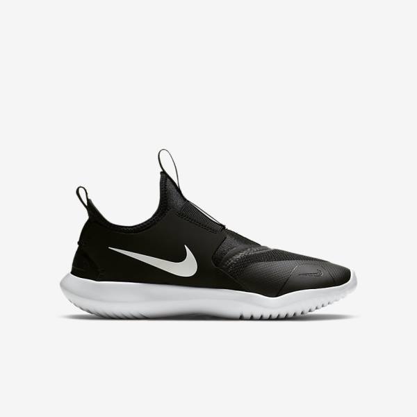 Nike Flex Runner Older Dječje Tenisice Za Trčanje Crne Bijele | NK861VGN