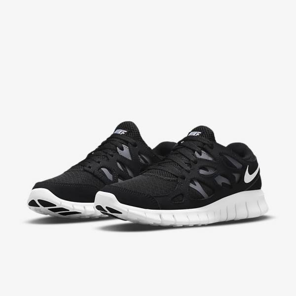 Nike Free Run 2 Ženske Tenisice Crne Tamno Sive Bijele | NK597WPC