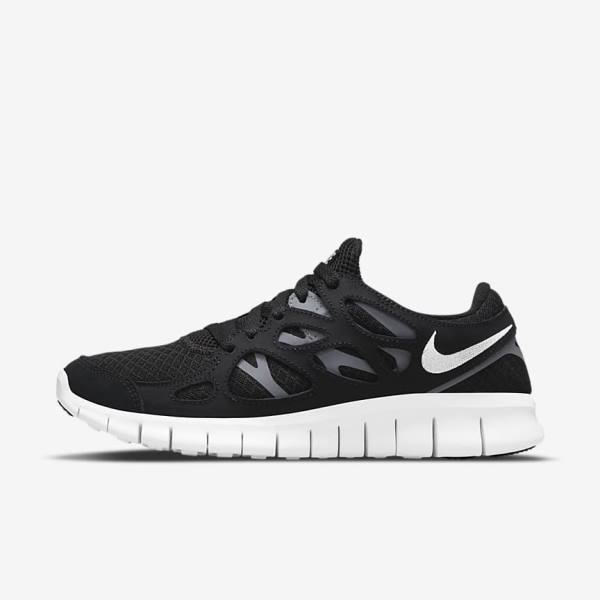 Nike Free Run 2 Ženske Tenisice Crne Tamno Sive Bijele | NK597WPC