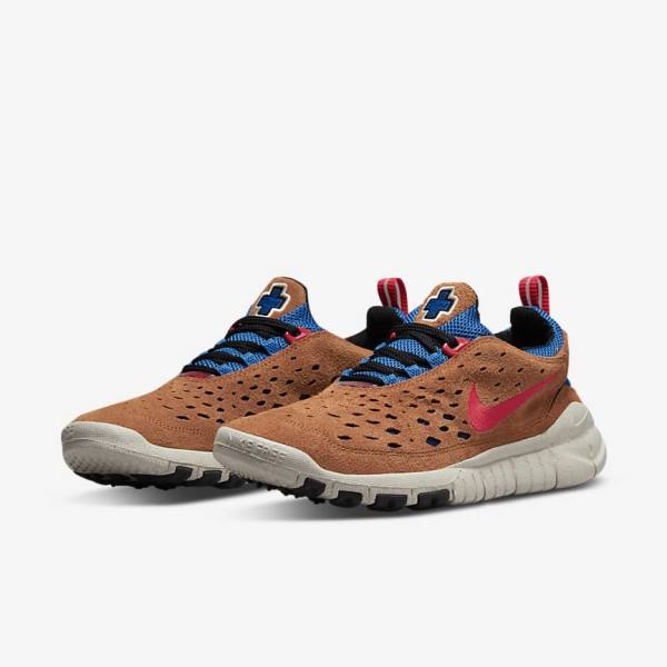 Nike Free Run Trail Muške Tenisice Plave Svijetlo Krem Crvene | NK281MXW