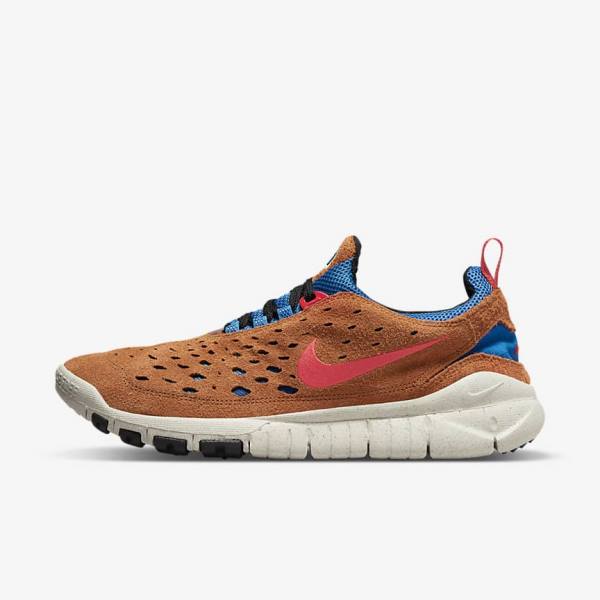 Nike Free Run Trail Muške Tenisice Plave Svijetlo Krem Crvene | NK281MXW