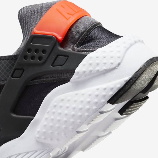 Nike Huarache Run Older Dječje Tenisice Crne Narančaste Sive Bijele | NK287JVZ