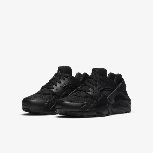 Nike Huarache Run Older Dječje Tenisice Crne | NK421RCT