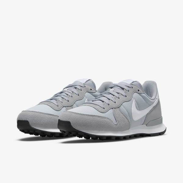 Nike Internationalist Ženske Tenisice Sive Platine Crne Bijele | NK273HUJ