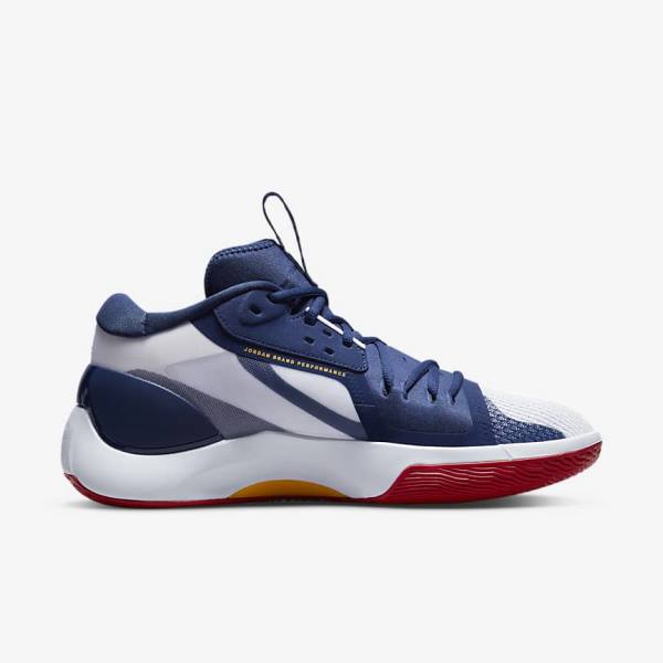 Nike Jordan Zoom Separate Muške Jordan Tenisice Tamnoplave Bijele Crvene Zlatne | NK657NFA