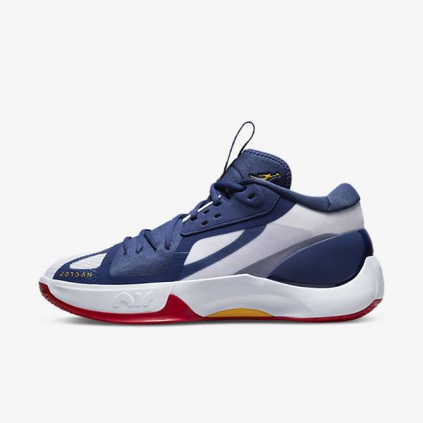 Nike Jordan Zoom Separate Muške Jordan Tenisice Tamnoplave Bijele Crvene Zlatne | NK657NFA