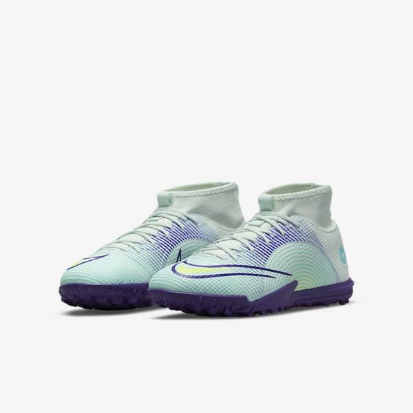 Nike Jr. Mercurial Dream Speed Superfly 8 Academy TF Turf Dječje Tenisice Za Nogomet Zelene Ljubičaste Zelene | NK769KXQ