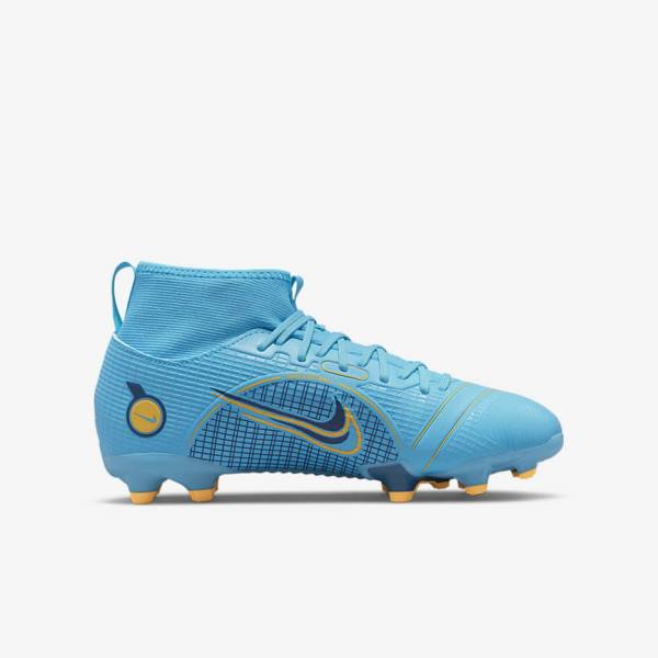 Nike Jr. Mercurial Superfly 8 Academy MG Older Multi-Ground Dječje Tenisice Za Nogomet Plave Narančaste | NK016WSL