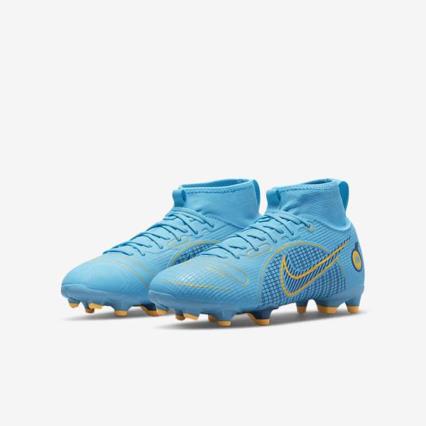 Nike Jr. Mercurial Superfly 8 Academy MG Older Multi-Ground Dječje Tenisice Za Nogomet Plave Narančaste | NK016WSL