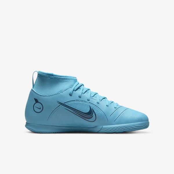 Nike Jr. Mercurial Superfly 8 Club IC Older Indoor-Court Dječje Tenisice Za Nogomet Plave Narančaste | NK748GYZ