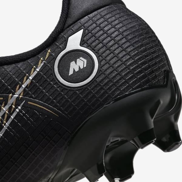 Nike Jr. Mercurial Vapor 14 Academy MG Older Multi-Ground Dječje Tenisice Za Nogomet Crne Metalne Srebrne Sive Metalne Zlatne | NK827HBV