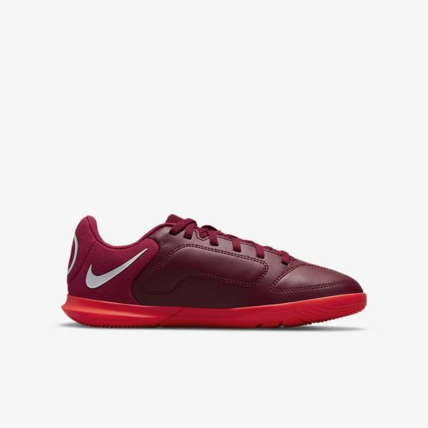 Nike Jr. Tiempo Legend 9 Club IC Older Indoor-Court Dječje Tenisice Za Nogomet Crvene Svijetlo Crvene | NK987XPG