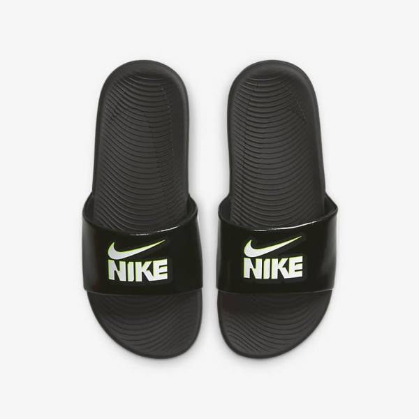 Nike Kawa Older Dječje Natikače Crne Bijele | NK826PVL