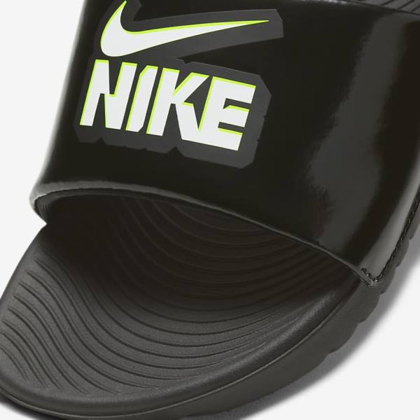 Nike Kawa Older Dječje Natikače Crne Bijele | NK826PVL