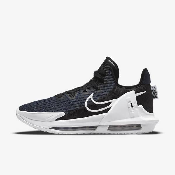 Nike LeBron Witness 6 Ženske Tenisice za košarku Crne Tamno Obsidijanske Bijele | NK460FQM