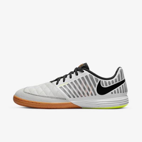 Nike Lunar Gato II IC Indoor Court Muške Tenisice Za Nogomet Bijele Žute Crne | NK179DAO