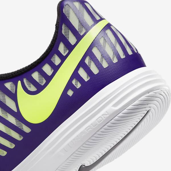 Nike Lunar Gato II IC Indoor Court Muške Tenisice Za Nogomet Ljubičaste Crne Bijele | NK563EQK