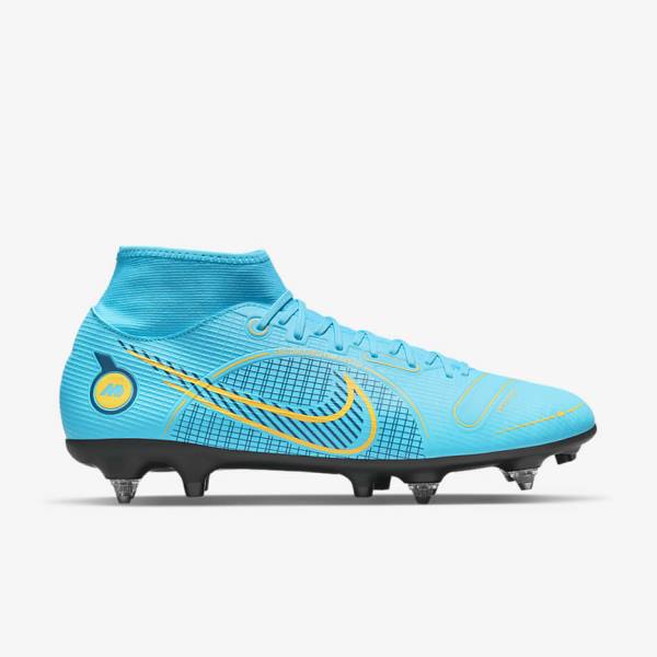 Nike Mercurial Superfly 8 Academy SG-PRO Anti-Clog Traction Soft-Grounds Ženske Tenisice Za Nogomet Plave Narančaste | NK056VGU