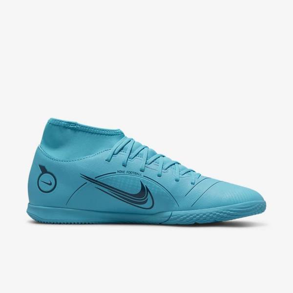 Nike Mercurial Superfly 8 Club IC Indoor Court Ženske Tenisice Za Nogomet Plave Narančaste | NK862VSU