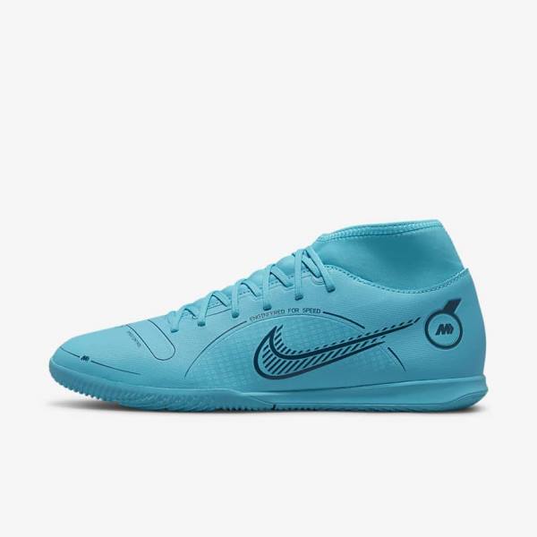 Nike Mercurial Superfly 8 Club IC Indoor Court Ženske Tenisice Za Nogomet Plave Narančaste | NK862VSU