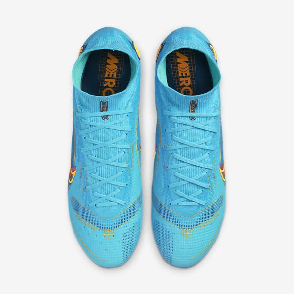 Nike Mercurial Superfly 8 Elite AG Artificial-Grasss Muške Tenisice Za Nogomet Plave Narančaste | NK143QCH