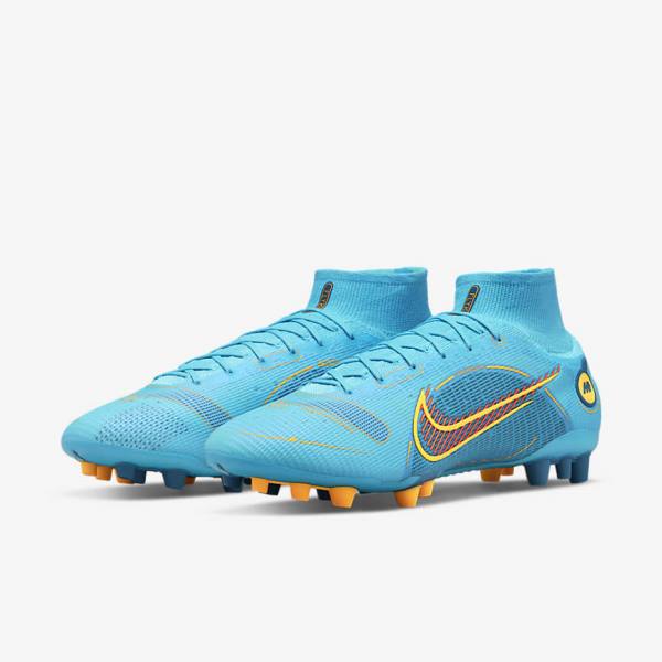 Nike Mercurial Superfly 8 Elite AG Artificial-Grasss Muške Tenisice Za Nogomet Plave Narančaste | NK143QCH