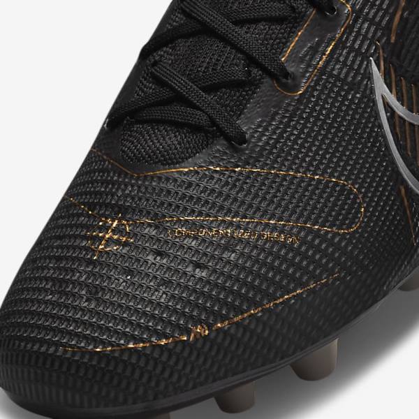 Nike Mercurial Superfly 8 Elite AG Artificial-Grasss Ženske Tenisice Za Nogomet Crne Metalne Srebrne Sive Metalne Zlatne | NK610ONW