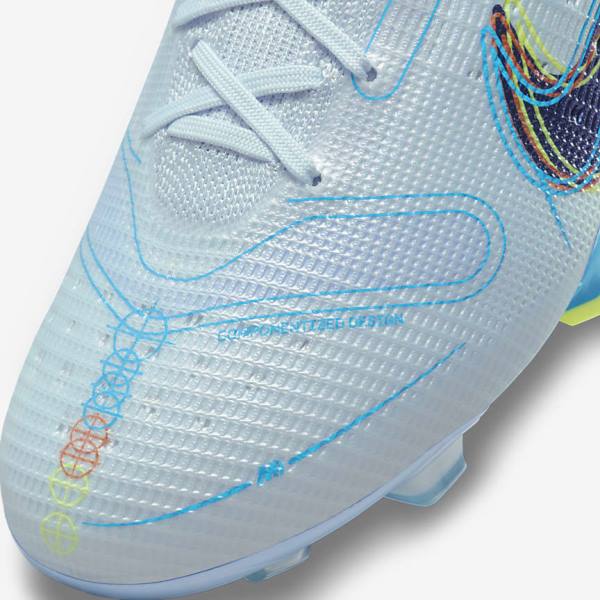 Nike Mercurial Superfly 8 Elite FG Firm-Grounds Muške Tenisice Za Nogomet Sive Svijetlo Plave Plave | NK452OFZ