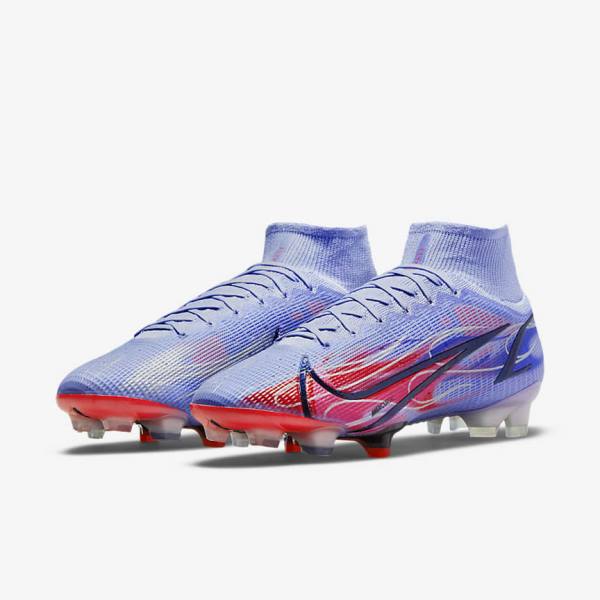 Nike Mercurial Superfly 8 Elite KM FG Firm-Ground Ženske Tenisice Za Nogomet Indigo | NK403ZYT