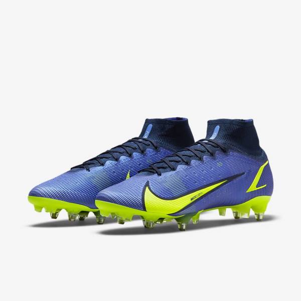 Nike Mercurial Superfly 8 Elite SG-Pro AC Soft-Ground Ženske Tenisice Za Nogomet Plave | NK425KAH