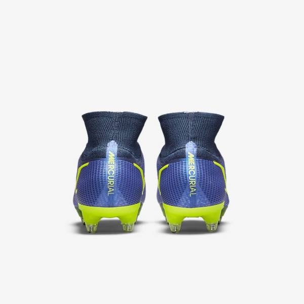 Nike Mercurial Superfly 8 Elite SG-Pro AC Soft-Ground Muške Tenisice Za Nogomet Plave | NK603ZQP