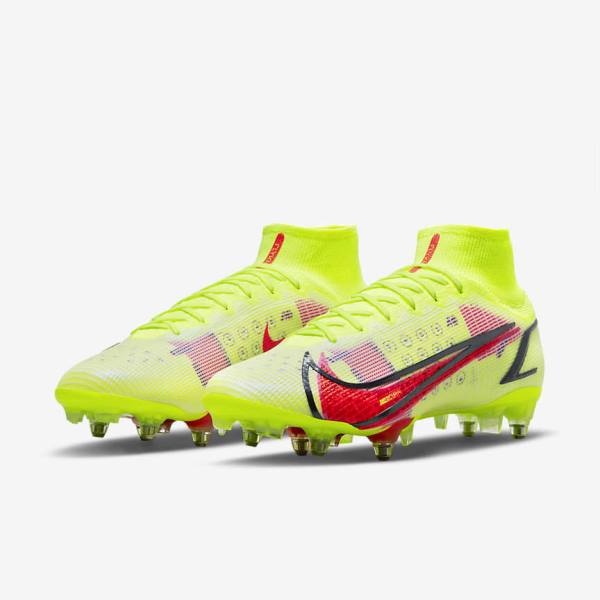 Nike Mercurial Superfly 8 Elite SG-Pro AC Soft-Ground Muške Tenisice Za Nogomet Crne Svijetlo Crvene | NK698ZXO