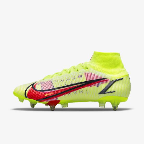 Nike Mercurial Superfly 8 Elite SG-Pro AC Soft-Ground Muške Tenisice Za Nogomet Crne Svijetlo Crvene | NK698ZXO