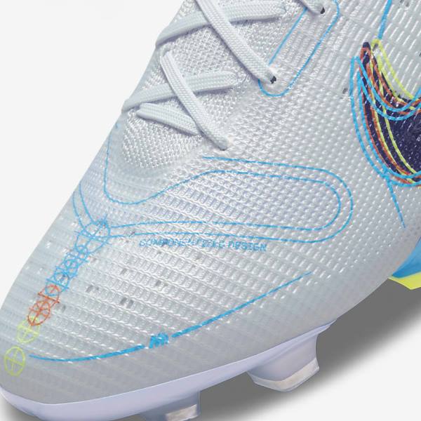 Nike Mercurial Vapor 14 Elite FG Firm-Grounds Ženske Tenisice Za Nogomet Sive Svijetlo Plave Plave | NK238IFZ