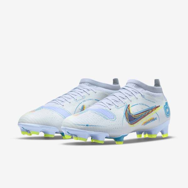 Nike Mercurial Vapor 14 Pro FG Firm-Ground Muške Tenisice Za Nogomet Sive Svijetlo Plave Plave | NK792DCK