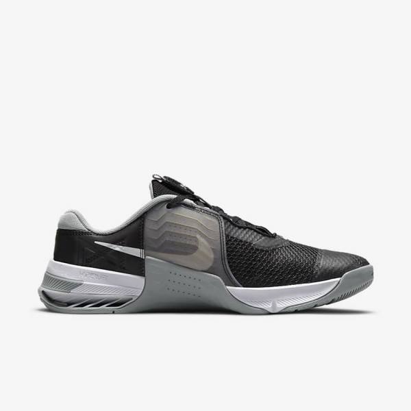 Nike Metcon 7 Ženske Tenisice Za Trening Crne Sive Bijele Platine | NK574VXB