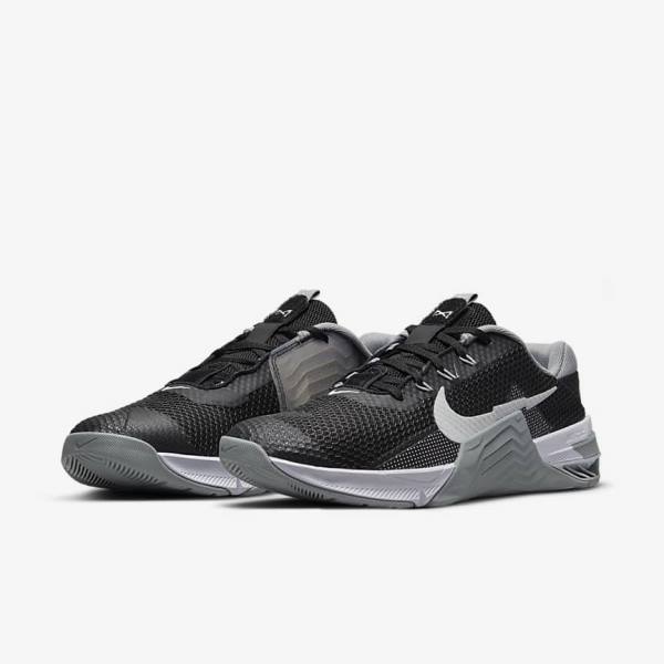 Nike Metcon 7 Ženske Tenisice Za Trening Crne Sive Bijele Platine | NK574VXB