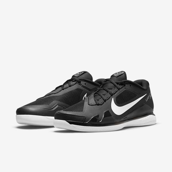 Nike NikeCourt Air Zoom Vapor Pro Carpet Muške Tenisice Za Tenis Crne Bijele | NK768PSE